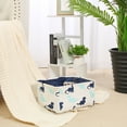 thumbnail image 1 of PiccoCasa Home Dual Handles Foldable Storage Bin Clothes Basket Box Container, Small, Navy Blue Dinosaur, 1 of 6
