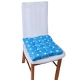 thumbnail image 1 of PiccoCasa Home Office Polyester Dot Pattern Back Support Chair Pad Cushion, 14"x14" Sky Blue, 1 of 5