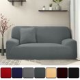 thumbnail image 1 of PiccoCasa Jacquard Sofa Slipcover Strech Thick 3 Seater Couch Cover, Dark Gray, 1 of 6