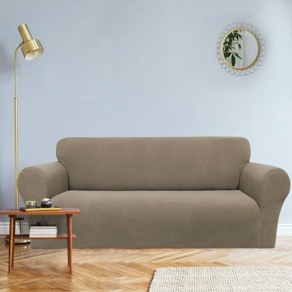 PiccoCasa Jacquard Stretch Sofa Slipcover Non Skid Couch Cover Fallow Large