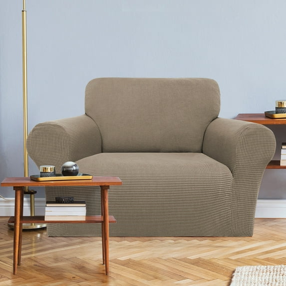 PiccoCasa Jacquard Stretch Sofa Slipcover Non Skid Couch Cover Fallow Small