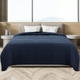 thumbnail image 1 of PiccoCasa King Quilt Soft Lightweight Down Adult Comforter Navy Blue, 1 of 6