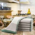 thumbnail image 1 of PiccoCasa Kitchen Dish Colth Tea Towel Set for Cleaning Plaid Green 6Pcs, 1 of 7