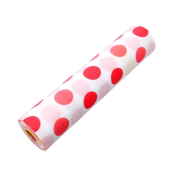 PiccoCasa Kitchen Red Circle Pattern Cabinet Cupboard Paper Mat 11.8" x 118"