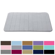PiccoCasa Kitchen Rugs Soft Memory Foam Bath Mat Non Slip Kitchen Mat, Silver Gray 32" x 20"