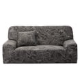 thumbnail image 1 of PiccoCasa Loveseat Sofa Slipcover Spandex Floral Print Couch Cover, Medium Gray Brown, 1 of 8