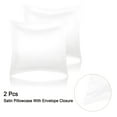 thumbnail image 1 of PiccoCasa Luxury Satin Pillowcases Set of 2, European(26"x 26") White, 1 of 8