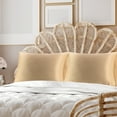 thumbnail image 1 of PiccoCasa Luxury Satin Pillowcases Silky Pillow Cover Set of 2, King Caramel, 1 of 3