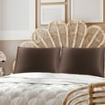 thumbnail image 1 of PiccoCasa Luxury Satin Pillowcases Silky Pillow Cover Set of 2, Non-Standard Brown, 1 of 6