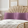 thumbnail image 1 of PiccoCasa Luxury Satin Pillowcases Silky Pillow Cover Set of 2, Standard Mauve, 1 of 6