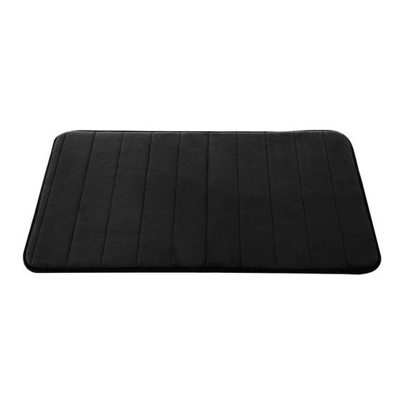 PiccoCasa Memory Foam Absorbent Bath Floor Mat 32x20 inch, Black