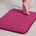 thumbnail image 1 of PiccoCasa Memory Foam Thin Absorbent Bath Mat, Burgundy 32" x 20"/80 x 50cm(L*W), 1 of 6