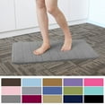 thumbnail image 1 of PiccoCasa Memory Foam Bath Mat Thin Absorbent Bath Rug Mat for Bathroom, Dark Gray 32" x 20", 1 of 6