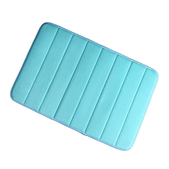 PiccoCasa Memory Foam Bath Mat Absorbent Bathroom Rugs, 24" x 16" Blue