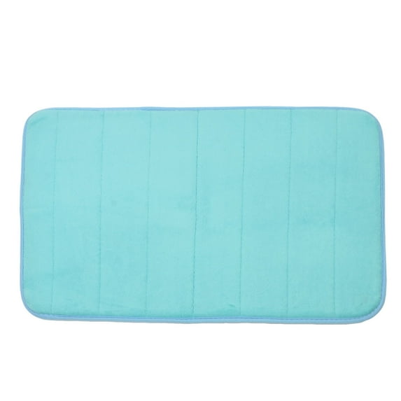 PiccoCasa Memory Foam Bath Mat Absorbent Bathroom Rugs, 24" x 16" Teal Blue