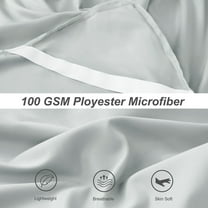 PiccoCasa Microfiber Bed Skirt 16" Drop Pleated Tailored Styling Ruffled, Queen Light Gray