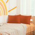 thumbnail image 1 of PiccoCasa Microfiber Pillowcases Pair with Zipper Closure Queen Orange, 1 of 8