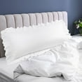 thumbnail image 1 of PiccoCasa Microfiber Ruffle Body Pillowcases with Envelope White 20"x54", 1 of 7