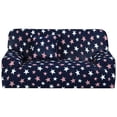 thumbnail image 1 of PiccoCasa Modern Star Elastic Sofa Slipcover with Cushion Cover, 2 Seater (53" - 67"), Dark Blue, 1 of 7