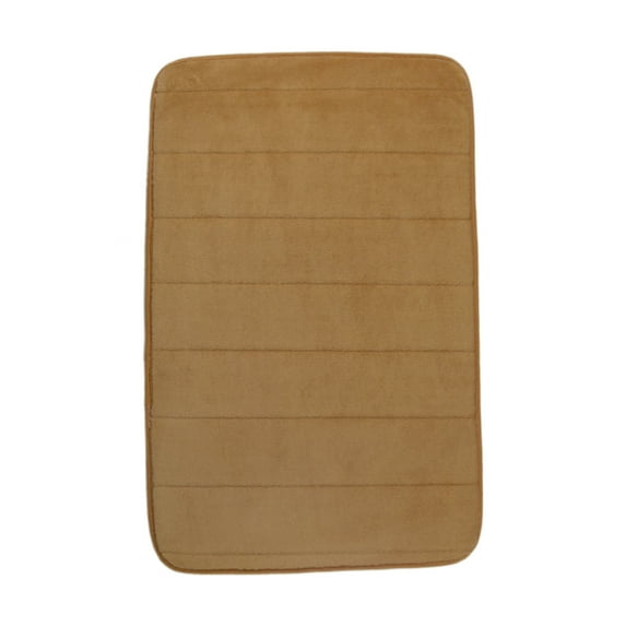 PiccoCasa Non-slip Memory Foam Bath Rugs 24" x 16", Khaki