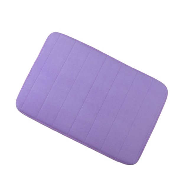 PiccoCasa Nonslip Memory Foam Bathroom Mat, 24"x16", Purple