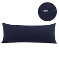 thumbnail image 1 of PiccoCasa Pillowcase for Long Pillow Zipper Closure Brushed Microfiber, Standard Navy Blue, 1 of 7