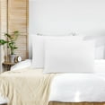 thumbnail image 1 of REGALWOVEN Luxury Viscose Derived From Bamboo Pillowcases Set of 2, Wrinkle Free Cooling Pillow Cover with Zipper Closure White Queen, 1 of 8