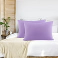 thumbnail image 1 of REGALWOVEN Luxury Viscose Derived From Bamboo Pillowcases Set of 2, Wrinkle Free Cooling Pillow Cover with Zipper Closure Wisteria Queen, 1 of 8