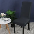 thumbnail image 1 of PiccoCasa Plain Dinning Chair Cover Removable Thick Chair Slipcover, Steel Blue, 1 of 6