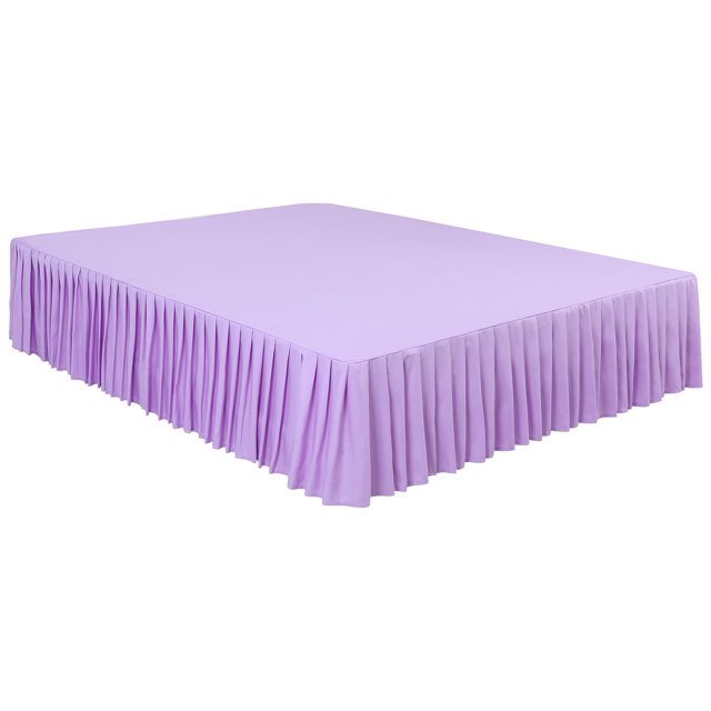 PiccoCasa Pleated Bed Skirt - 14 Inch Drop Navy Blue Full Size | Classic Polyester Dust Ruffle Valance-1036304