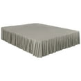 thumbnail image 1 of PiccoCasa Pleated Bed Skirts Polyester Solid Dust Ruffle 14 inch Drop, Light Gray, 1 of 6