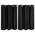 thumbnail image 1 of PiccoCasa Polyester Blackout Curtain Panel Set of 2, Black 42 x 36 Inch, 1 of 7