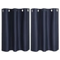 thumbnail image 1 of PiccoCasa Polyester Blackout Curtain Panel Set of 2, Navy Blue 42 x 36 Inch, 1 of 8
