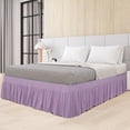 thumbnail image 1 of PiccoCasa Polyester Brushed Bed Skirt with Elastic Dust Ruffles 16" Drop, Full Light Purple, 1 of 8