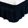 thumbnail image 1 of PiccoCasa Polyester Wrap Around Dust Ruffle Bed Skirt 15" Drop for Queen Size Bed, Navy Blue, 1 of 7