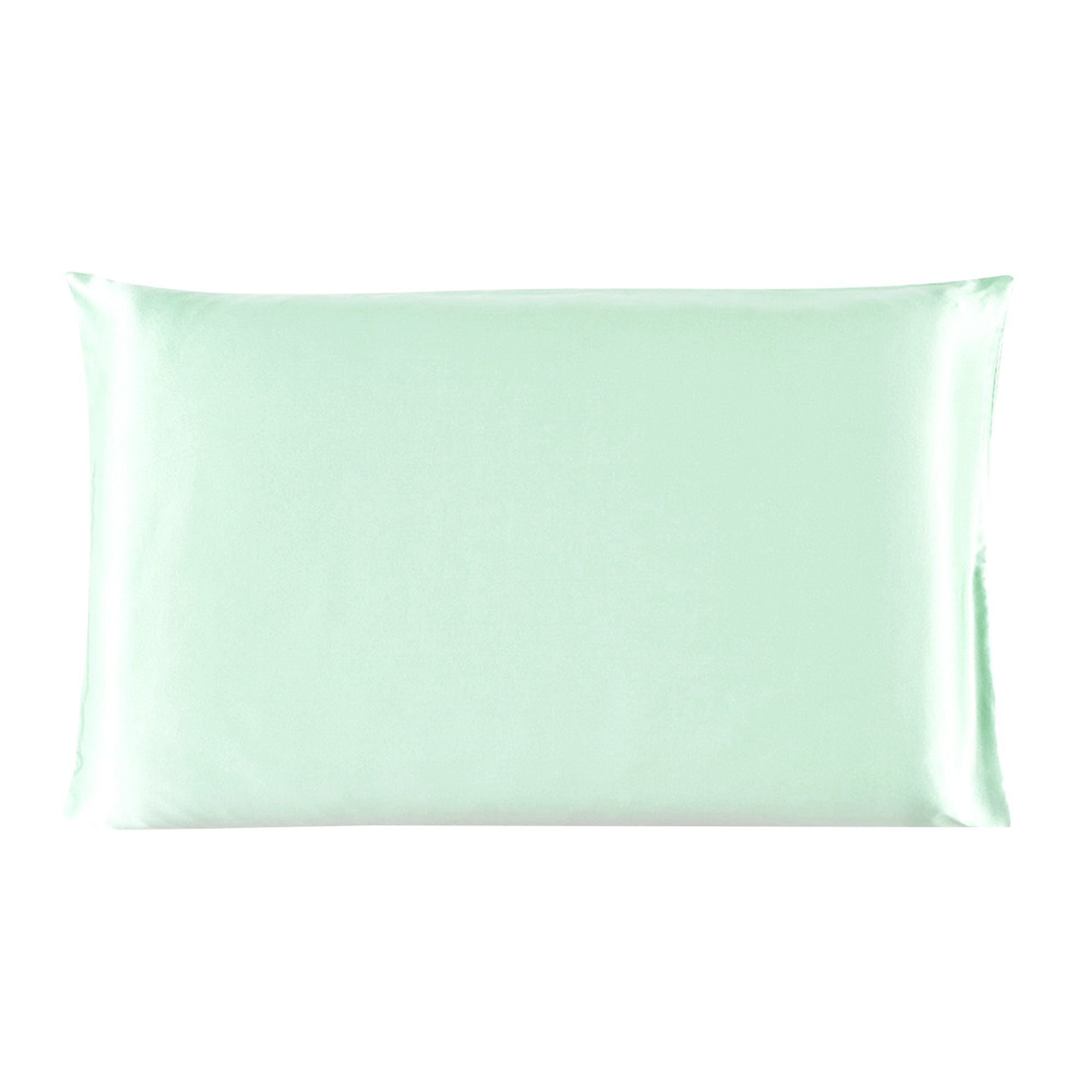 PiccoCasa Pure Silk Pillowcase with Zipper, Travel(14"x20"), Light Green, 1 Piece