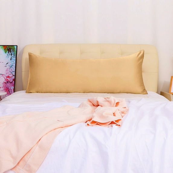 PiccoCasa Satin Body Pillowcase Silky Long Pillowcase for Hair and Skin, Queen Gold