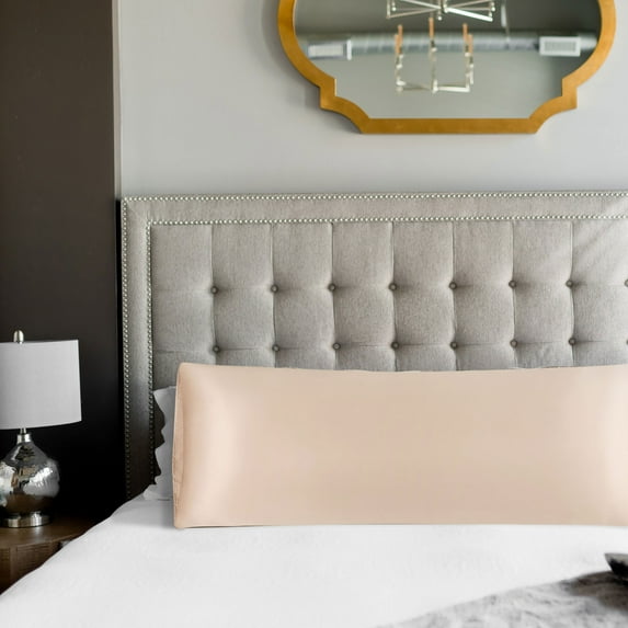 PiccoCasa Satin Body Pillowcase Silky Long Pillowcase for Hair and Skin, Queen Khaki