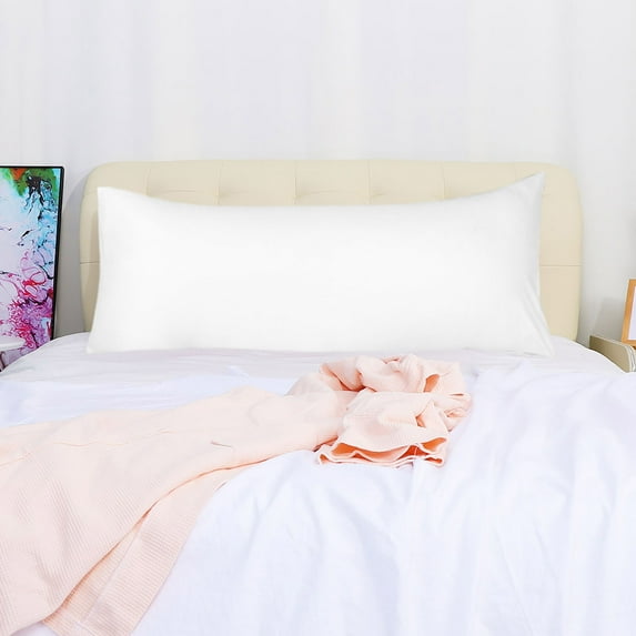 PiccoCasa Satin Body Pillowcase Silky Long Pillowcase for Hair and Skin, Queen Snow White