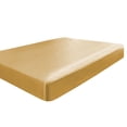 thumbnail image 1 of PiccoCasa Satin Fitted Sheet 12" Deep Pocket Bed Sheet, King Gloden Tone, 1 of 6