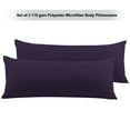thumbnail image 1 of PiccoCasa Set of 2 Body Pillowcases Zippered Body Pillow Cover for Body Pillows, Queen Plum, 1 of 7
