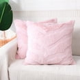 thumbnail image 1 of PiccoCasa Set of  2 Faux Fur Decorative Throw Pillow Covers Soft, 16 x 16 Inch Pale Pink, 1 of 7