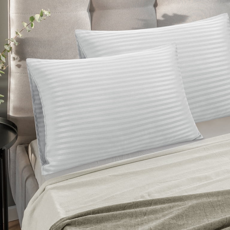 PiccoCasa Set of Microfiber Queen 20"x30" Striped Pillowcase