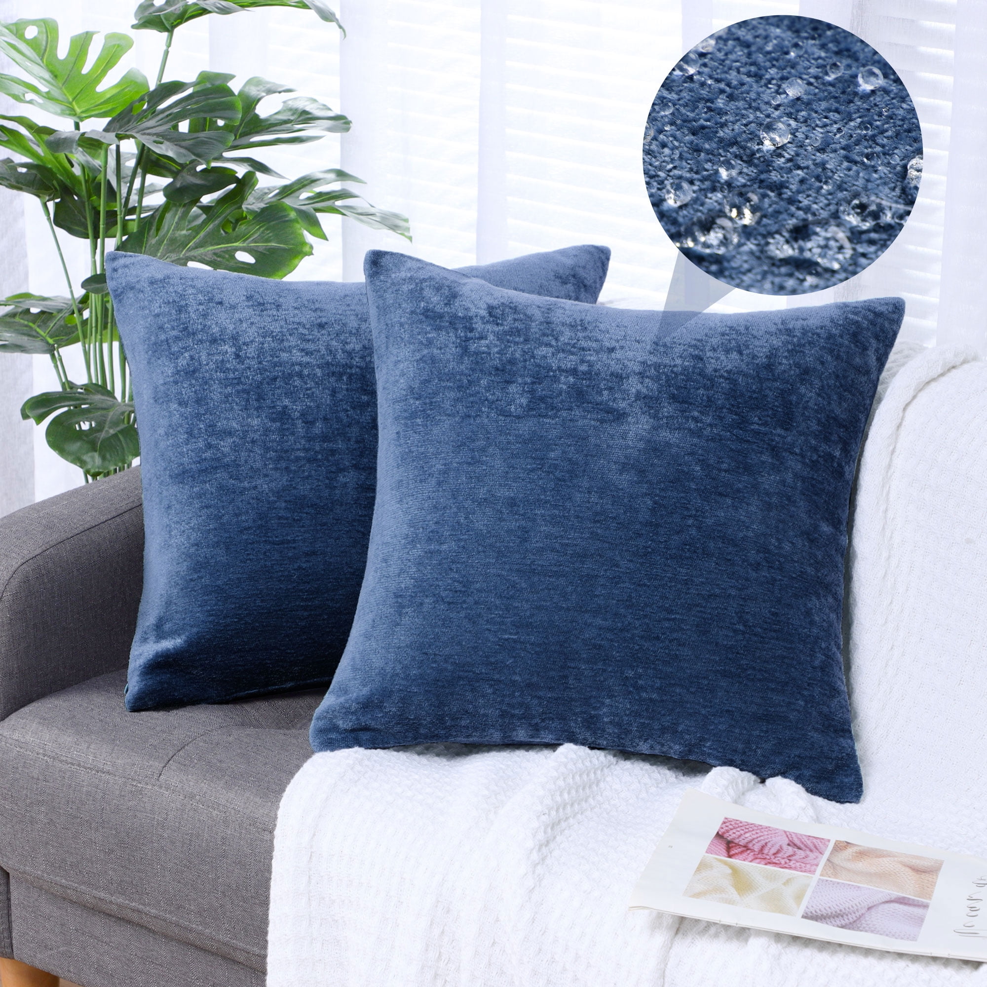 Blue throw pillows walmart discount