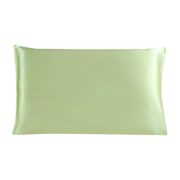PiccoCasa Silk Pillowcase 1 Piece Queen Silk Pillow Cover, Fruit Green, 20"x30"