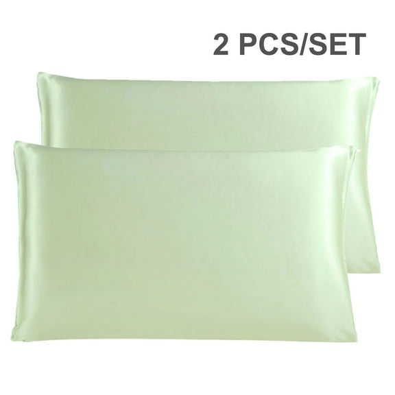 PiccoCasa Silk Pillowcase 2 Pack 19 Momme Pillow Covers Non-Standard Fruit Green