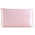 thumbnail image 1 of PiccoCasa Silk Pillowcase with Zipper, Pink King(20"x36"), 1 of 6