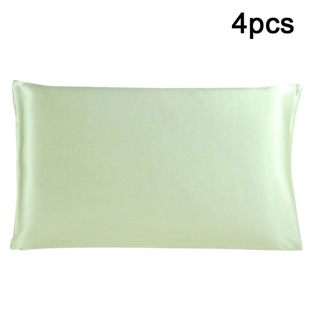 PiccoCasa Silk Pillowcases Set of 4, Travel(14"x20"), Fruit Green