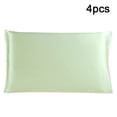 thumbnail image 1 of PiccoCasa Silk Pillowcases Set of 4, Travel(14"x20"), Fruit Green, 1 of 5
