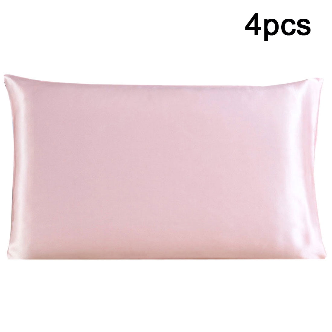 PiccoCasa Silk Pillowcases Set of 4, Travel(14"x20"), Pink